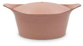 Cookut, Ma bella casseruola rosa con manico in ceramica bianca e dorata, 4,5 l, 24 cm