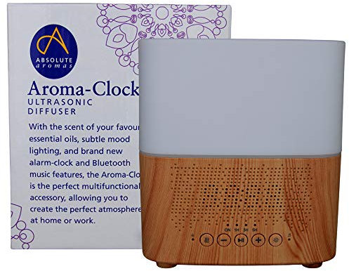 Absolute Aromas Aroma-Clock Diffuser - Use for diffusing essential oils, bluetooth speaker and night light