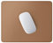 Hsurbtra Tapis de souris carré texturé de qualité supérieure - 25.4 x 21.4 cm - Bord cousu - Imperméable - Antidérapant - En caoutchouc - Joli tapis de souris pour bureau, femme, enfant - Cuir marron