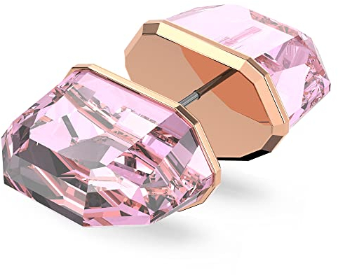 Swarovski Boucle d'oreille Lucent, mono clou d'oreille, placage de ton or rosé, rose