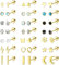 ADRAMATA 21Paires Boucles D'oreilles à Vis pour Femmes Hommes 20G Acier Inoxydable Petite Boucles D'oreilles pour Cartilage Tragus Daith Helix Piercing Oreille Vis Dos Plat Boucles d'Oreilles