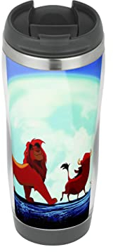 Profiles Lion King Hakuna Matata Tamone & Pumba - Travel Mug, Thermal Insulated Cup for Hot and Cold Beverages Drinks