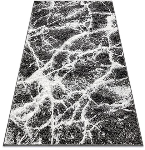 rugsx Teppich BCF Morad MARMUR Marmor, Teppich für Wohnzimmer, Zimmer, Schlafzimmer - anthrazit/schwarz 60x110 cm