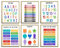 AUNMER Pädagogisches Vorschul-Poster, Zahlen-Alphabet, Stundenplan, Poster, Kleinkinder, Kinder, Klassenzimmer, Lerndekorationen, Kinderzimmer, Heimschule, Kindergarten, Spielzimmer, Lehrposter, 28,9