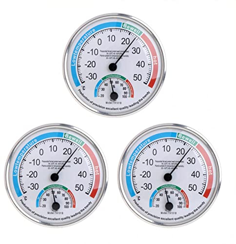 3 Stück 2 in 1 Indoor Outdoor Thermometer Hygrometer,Innenthermometer Mit Luftfeuchtigkeit, Raumklimaregulierung innen,geeignet zur Überwachung von normalem In- und Außenwetterzustand