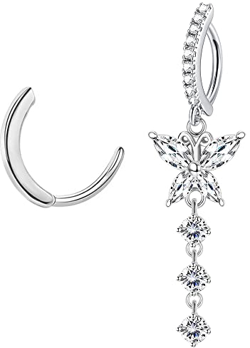 JeryWe 14G Bauchnabelpiercing Ring für Frauen Edelstahl CZ Opal Liebe Herzform Körperschmuck Clicker Piercing Bauchnabel