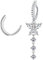 JeryWe 14G Bauchnabelpiercing Ring für Frauen Edelstahl CZ Opal Liebe Herzform Körperschmuck Clicker Piercing Bauchnabel