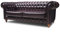 Chesterfield Sofa 3-Sitzer - Veganes Leder - My Chesterfield Antik Rot - Handgefertigtes, hochwertiges Original Chesterfield, 100% Veganes Leder - Breite 200cm