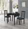 Hallowood Furniture Ledbury Small Wooden Dining Table and Chairs Set 2, Drop Leaf Table & Chairs, Folding Table and Chairs in Black, Kitchen Table Dining Room Set for Home & Cafe
