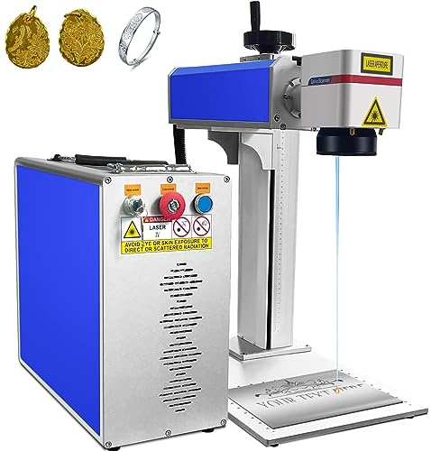 30W Lasergravyrmaskiner för Metall Fiber Laser Engraver 150x150mm Red Dot Pointer Laser Gravering Machine Solid State gravyr Maskin för Metall Aluminium Stål Guld Silver Smycken