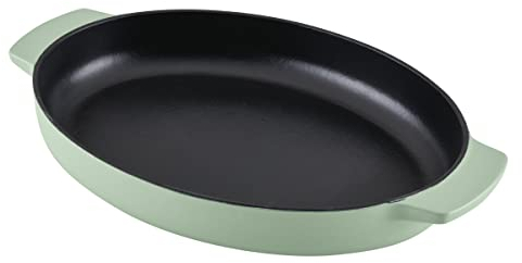 KitchenAid Teglia ovale in ghisa smaltata Au Gratin, 2,5 Quart, Pistacchio