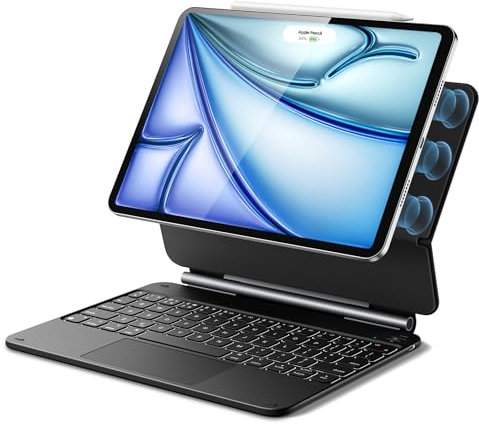 ESR iPad Air 11 inch Case with Keyboard (M3/M2, 2025/2024), iPad Pro 11 (4th/3rd/2nd/1st Gen) & iPad Air 5th/4th Magic Case, Easy-Set Floating Cantilever Stand, Precision Multi-Touch Trackpad, Black