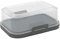 ENGELLAND 1 beurrier empilable avec couvercle et fermeture à clic, anthracite/transparent, boîte en plastique, cloche à beurre, sans BPA, multi-usage, robuste