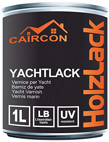 Yachtlack Anthrazitgrau Glänzend Bootslack Holzlack Bootsfarbe für Holz und Metall - 750ml