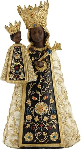 FADEDA Schwarze Madonna/Höhe:9 cm/handbemalt/detailgetreue Krippen Figuren - Weihnachten Tisch Dekoration Krippe Zubehör