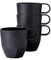 Mepal – Henkelbecher 4 Stück Silueta – Tee- und Kaffeebecher – Spülmaschinen- und mikrowellenfest – Geschirr – 300 ml – Nordic black