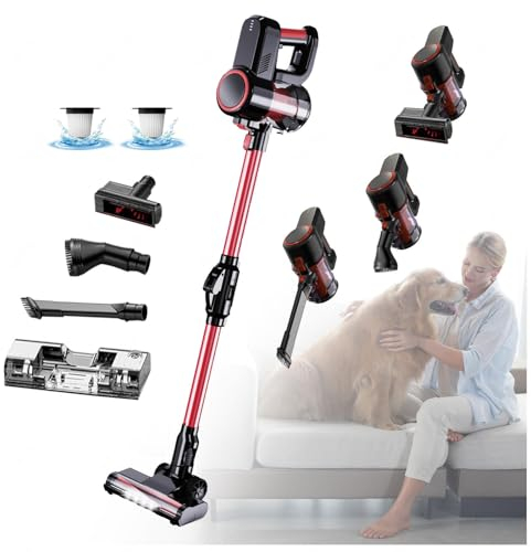 Aspirateur Balai Laveur sans Fil 5 en 1 Compact - Puissant 16000Pa, Aspirateur Vapeur sans Fil pour Voiture, Maison, Bureaux, Poils d'animaux