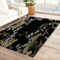 Sxakswol Tapis de Salon Style Asiatique Chinois Tapis 80x150 cm Tapis Poil Court Moderne Tapis Chambre Noir 3D Doux Lavable Antidérapant pour Entrée, Cuisine, Couloir Y3461