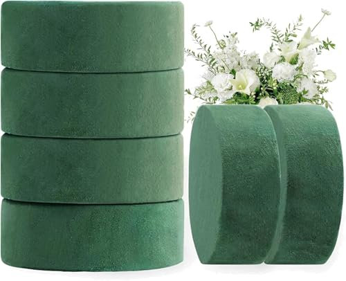 BRITECO 6 Pcs Floral Foam Rounds - Foam for Fresh and Artificial Flowers, 8cm Diameter, Easy to Use, Perfect for Weddings and Home Decor
