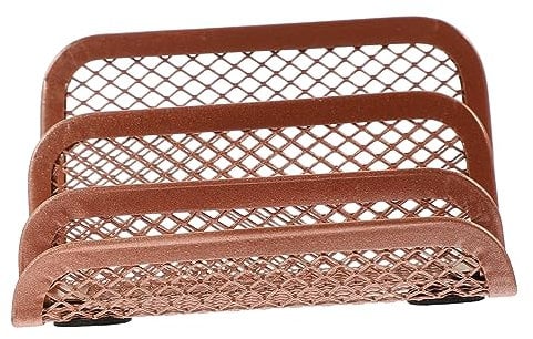 TEHAUX Metalldokumentenständer Schreibtisch Organizer Mit Großem Fassungsvermögen Multifunktionaler Brief Magazinhalter in Elegantem Roségold Für Büro Wohnzimmer Und Home Office