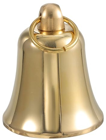 HOLIDYOYO Vintage Glocke aus Messing, Hängend, Gold, für Weihnachten | Selbstgemacht Anhänger, Schlichtes Retro Design, mit Hängering, für Geburtstag und Deko, Robust Verarbeitet