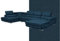SOFILAND Wohnlandschaft Aller Moon U XXL-Ecksofa mit Schlaffunktion und Zwei Bettkästen. (Dunkelblau, Links)