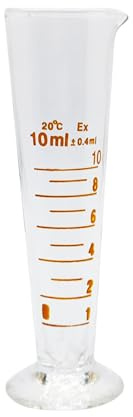 1 x 5 ml bis 2000 ml Laborglas mit Fuß, Apotheker-Messbecher, dreieckig, konischer Messbecher mit Ausgießer (10 ml)