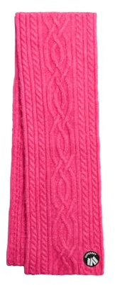 Superdry Damen Cable Luxe Strickschal Hyper Magenta Pink 1SIZE