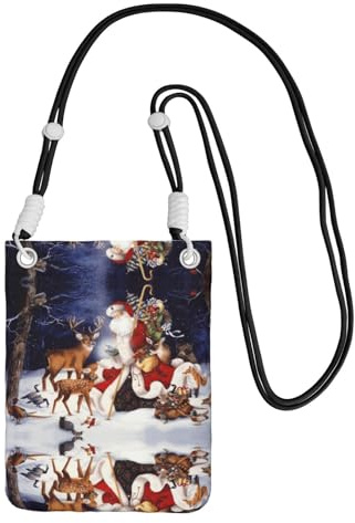 KSANNNS Die kompakte und leichte Messenger-Tasche mit Weihnachtsmotiv ist geeignet für tägliche Reisen, Pendeln und Einkaufen