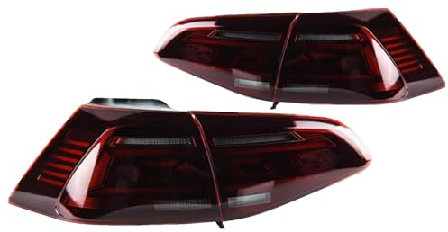 ZYXDMMJH Auto Rückleuchten Für VW Golf VII Variant 2013-2017, Bremse Rückfahrlicht Rückleuchte Hinten Nebel Licht Bremslicht Rücklicht Montage Hinten Stoßstange,D-Red-Right