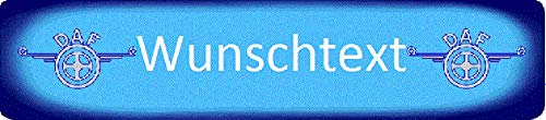 Nummernschild kompatibel mit DAF selbst gestalten und Personalisieren Ideale Geschenkidee Metallschild, Aluminium-Schild als individuelles Trucker LKW-Zubehör Aluschild, Kennzeichen-Schilder