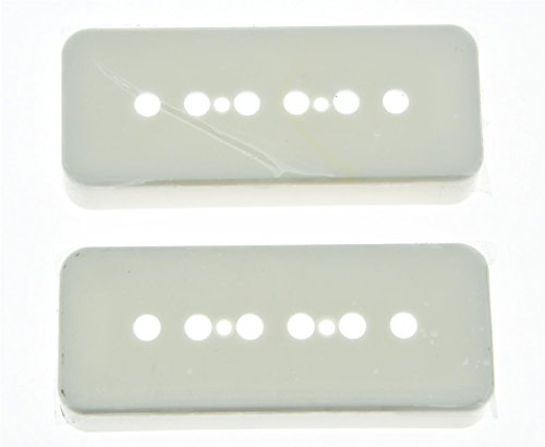 KAISH P90 Gitarren-Tonabnehmerabdeckung für Les Paul (50 mm), Weiß, 2 Stück