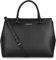 Lancaster Unisex Glattes Gold Tasche, Schwarz