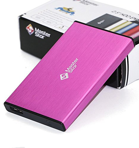 MasterStor 80GB Externe Festplatte USB 3.0 Ultra schnelle Festplatten 2,5-Zoll-Portable SATA Notebook Hard Drive Rosa (80GB)