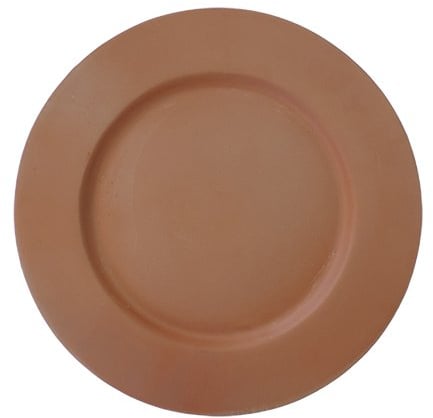 Piatto tondo in terracotta semilavorato argilla ceramica cm.32,5