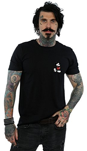 Disney Men's Mickey Mouse Kickin Retro Chest T-Shirt