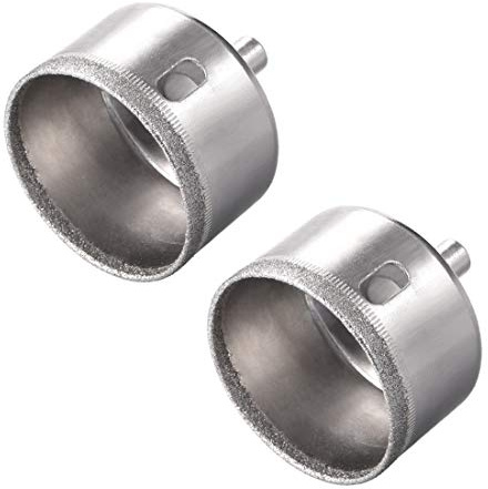 sourcing map 50mm Diamond Drill Bits Hole Saws for Glass Tile Porcelain Marble Ceramic Bottles Pots Brick Pack of 2