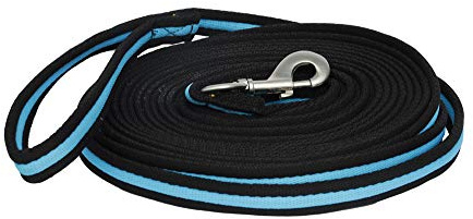 Rhinegold Carnival Bright Lunge Rein-Turquoise/Black Longier-Zügel, türkis/schwarz, Einheitsgröße