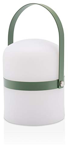 LUUK LIFESTYLE Kabellose LED Tischlampe für Garten, Veranda und Wohnzimmer, akkubetrieben und mit warmweißem Licht, in grün