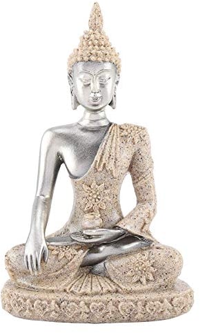 Jadeshay Buddha Figur Klein, Buddha Statue Meditierende Friedens-sitzende Verzierung, Buddha Figuren für Hauptdekorations-Tischverzierung Meditation Deko