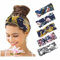 Zoestar Boho Criss Cross Stirnbänder Blau Yoga Knoten Haarbänder Stretchy Head Wraps Vintage elastische Haarschals für Frauen (5 Stück)