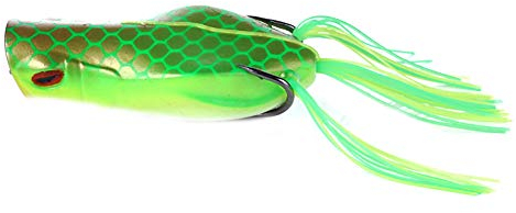Porfeet Angelköder, 7 cm 14 G Simulation Frosch Angeln Popper Wobbler Köder Fischköder Tackle Tool 1# Einheitsgröße