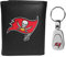 Siskiyou Sports NFL Tampa Bay Buccaneers Herren dreifach gefaltete Geldbörse und Stahl-Schlüsselanhänger, Schwarz, Einheitsgröße