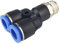 Einschraub-Y-Steckverbinder - konisch - Pneumatikverbinder - Steckanschluss für Luft & Wasser - Schnellsteckverbinder - Push In Fitting (R 1/2 x 8mm)