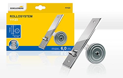 Schellenberg 11123 Unterputz-Gurtwickler mit Abdeckplatte in Metalloptik, Verzinkt