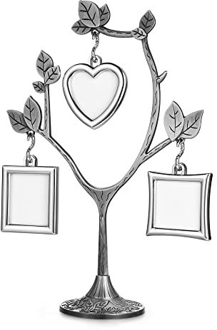 AllerPierce Bilderrahmen Baum Personalisierte Beidseitig Foto Retro Stammbaum Fotohalter Bildhalter Dekoration für Hause Hochzeit Büro