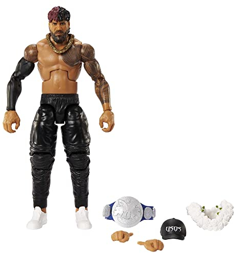 WWE HDF38 - Jimmy Uso Elite Collection Actionfigur, ca. 15 cm, beweglich, Spielzeug Geschenk zum Sammeln für WWE Fans ab 8 Jahren