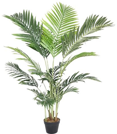 Blooming Artificial - Artificial Palm Tree, Realistic Fake Paradise Palm Plant Indoor for the Home and Office, Year Round Decorative Plastic Foliage (Green) (150cm)