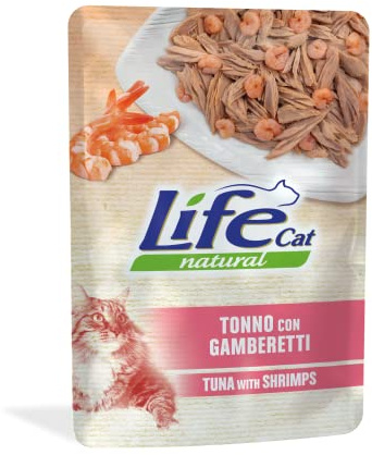 Life Cat Natural Thunfisch mit Garnelen, Beutel 70g