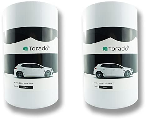 TORADO 2 x 2m Garagen Wandschutz selbstklebend 2m lang für Autotüren Garagenwand Schutz Türkantenschutz Auto Stoßschutz Wand Autotür Wandschutz Autotürschutz Wand Garage Autotürenschutz Garage (grau)